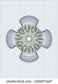 Blue and green rosette (money style emblem)