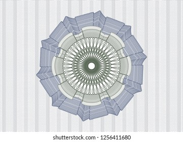 Blue and green rosette (money style emblem)