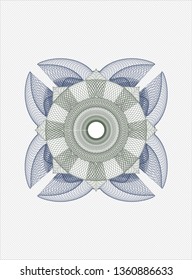 Blue and green rosette (money style emblem)