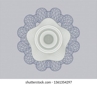 Blue and green rosette or money style emblem