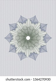 Blue and green rosette (money style emblem)