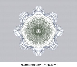 Blue and green rosette (money style emblem)