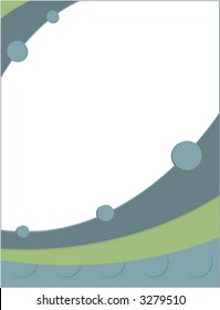 blue & green spiral background with circular accents
