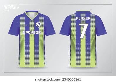 blue green sport jersey for football and soccer shirt template