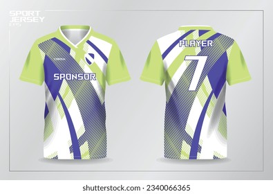 blue green sport jersey for football and soccer shirt template