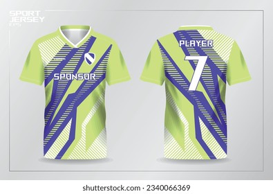 blue green sport jersey for football and soccer shirt template