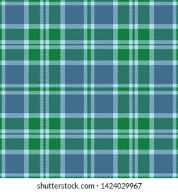 Blue and Green tartan plaid pattern. Flannel textile pattern / seamless background.