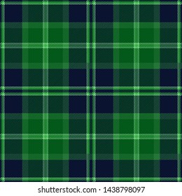 Azul e verde tartan xadrez padrão. Padrão têxtil de flanela / fundo sem costura.