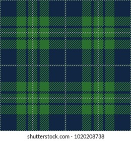 Blue And Green Tartan Plaid Scottish Pattern