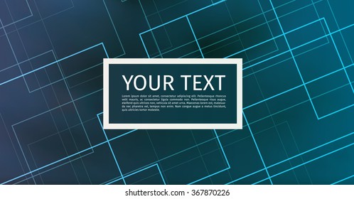Blue and Green Technical Background with Copy space | EPS10 Vector