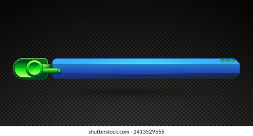Blue and Green Themed Lower Third Title Banner for Video Screen Broadcast and Breaking News Headlines