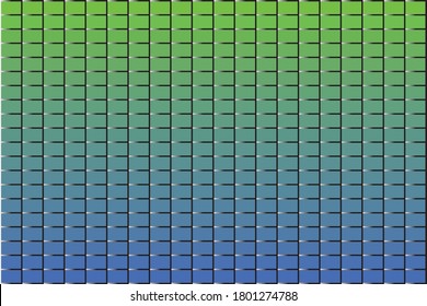 Blue and green tile background. Vector background.