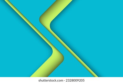 Blue and green triangle geometric vector background. Modern design template for your business. Overlap layers on blue background