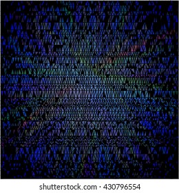 Blue green triangle on black business background