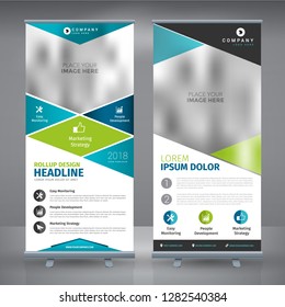 Blue And Green Triangle Roll Up