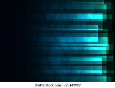 blue green triangle and square bar overlap background, geometric digital colorful color template, vector illustration