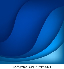 Blue green turquoise geometric background. curve line overlap layer on space for design