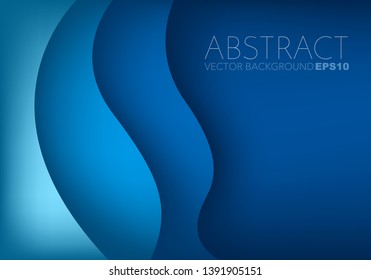 Blue green turquoise geometric background. curve line overlap layer on space for design