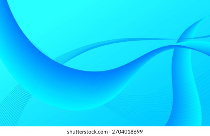 Azul Verde Turquesa Líneas suaves Curvas de onda Gradiente suave Fondo abstracto