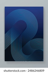 Blue and green vector abstract modern and simple poster with glow futuristic line. Modern cover template for annual report, flyer, brochure, presentation, poster, and catalog