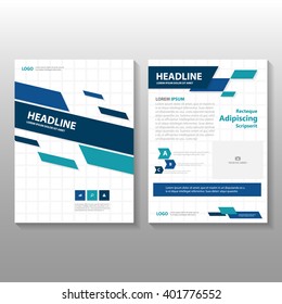 Blue green Vector annual report Leaflet Brochure Flyer template design, book cover layout design, Abstract orange black presentation templates