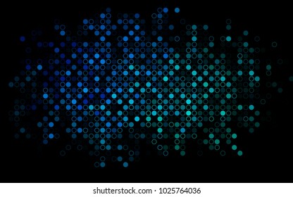 Blue, Green vector  background with bubbles. Glitter abstract illustration with blurred drops of rain. Pattern can be used as texture of water, rain drops.