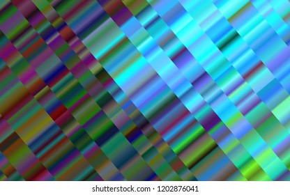 Blue, Green vector background with straight gradient  lines. Decorative shining illustration with lines on abstract template. The template can be used as a background.
