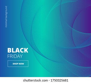 Blue and green vector background with volumetric grid of thin lines