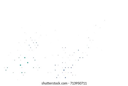 Blue, Green vector modern geometrical circle abstract background. Dotted texture template. Geometric pattern in halftone style with gradient. 