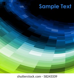 Blue and green vector mosaic background.