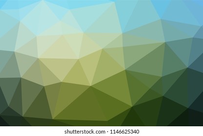 Blue, Green vector polygon abstract backdrop. Colorful abstract illustration with gradient. The completely new template can be used for your brand book.