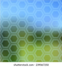 Blue green wallpaper with hexagons