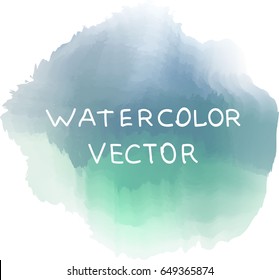 blue and green watercolor, vector