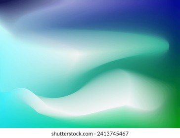 blue and green wave background combined with white as light. the dark spot is swallowing.