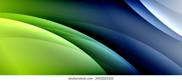 a blue and green wave on a white background . High quality