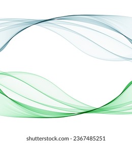 Ola azul y verde. Ilustración vectorial. diseño abstracto para el diseño de presentación. Pasos 10