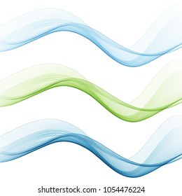 Blue and green wave.Abstract wave background.A set of waves.