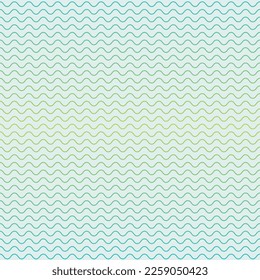 Blue and green waves vector seamless pattern