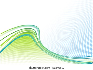 Blue and green wavy background