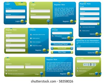 Blue And Green Web Form Template