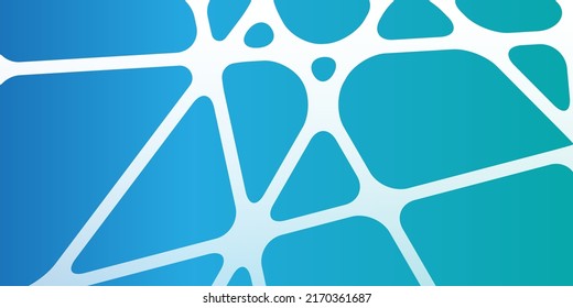 Blue Green and White 3D Thick Crossing Lines - Geometrisches Mesh, Mosaikmuster, abstrakter Farbverlauf-Hintergrund, Vektorvorlage mit Kopienraum - Mehrzweckbasis für Poster, Plakate, Broschüren, Websites