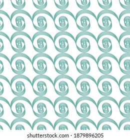 blue green and white curls vector seamless repeat