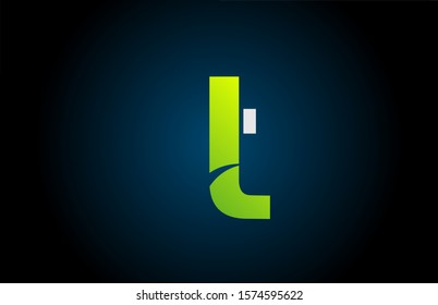 blue green white logo t alphabet letter design icon for company. Suitable as a business logotype 