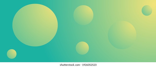 Blue green yellow gradient background.Bright bubbles vector background. Vector background with spots. Colorful illustration with gradient dots.