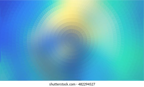 Blue green yellow triangle circle abstract background