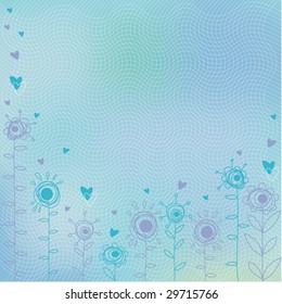 Blue greeting card