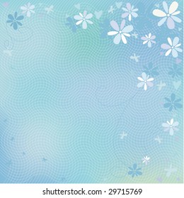 Blue greeting card