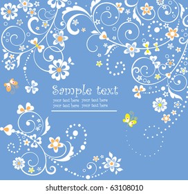 Blue greeting card