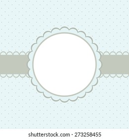 Blue greeting card design. 