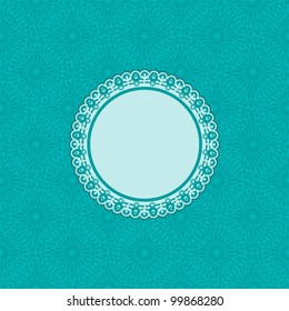 Blue Greeting Card Template. Vector Design